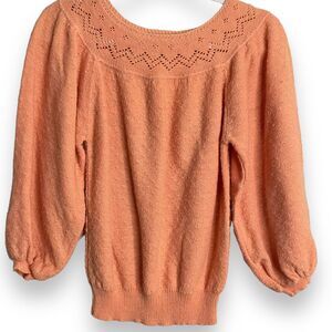 Golden Touch Imports Pullover Sweaters Womens Small Pink VTG Knit Casual Boho